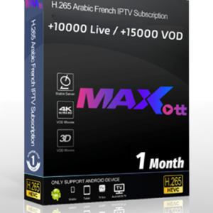 1 Months MAX Ott IPTV Subscription
